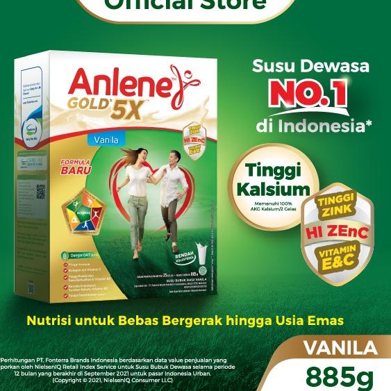 

12.12 MALL Anlene Gold 5X Susu Bubuk Vanilla 885g - Nutrisi Tulang, Sendi, dan Otot