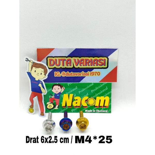 NACOM DV BAUT PROBOLT DRAT 6*2.5 CM / M4*25