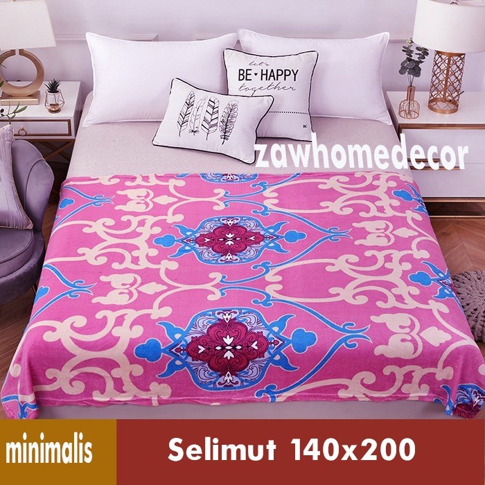 Selimut HALUS MOTIF DEWASA KEREN TERMURAH, Elegan - Batik Pink A4T6 selimut dewasa tebal MURAH BEST 