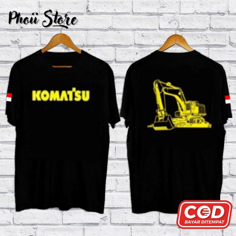 Kaos Pria Alat Berat Komatsu Excavator