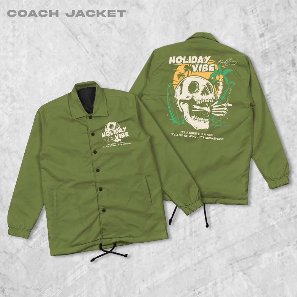 HIPNOP Holiday Coach Jaket Pria Outwear Unisex Parasut