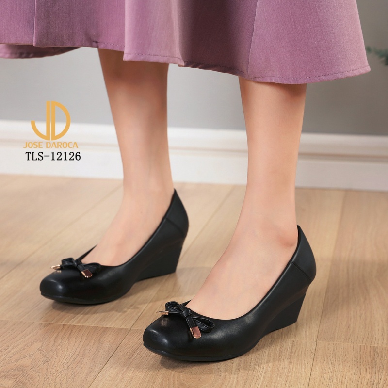 JOSE DAROCA Sepatu Kerja Wanita Wedges Shoes # TLS-12126 # ORIGINAL