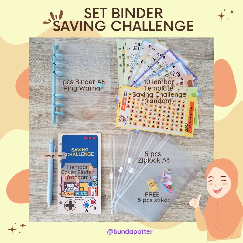

(SIAP KIRIM) Paket Binder Tantangan Menabung/Set Binder Saving Challenge/ Binder Tabungan/ Binder Keuangan/Tantangan Menabung/ Menabung Viral