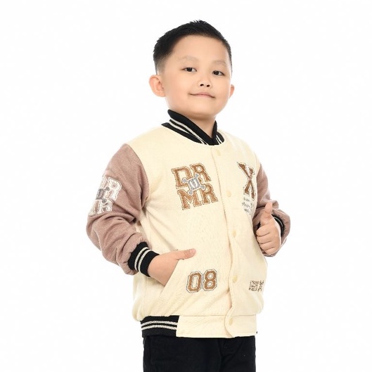 Jaket Varsity Anak Usia 1-12 Thn Baseball Anak - Anak Laki - Perempuan Ful Bordir