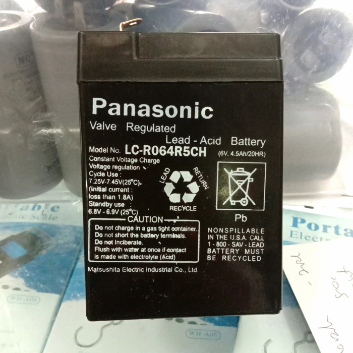 6V 4.5AH / 20HR BATERAI KERING AKI LC-R064R5CH
