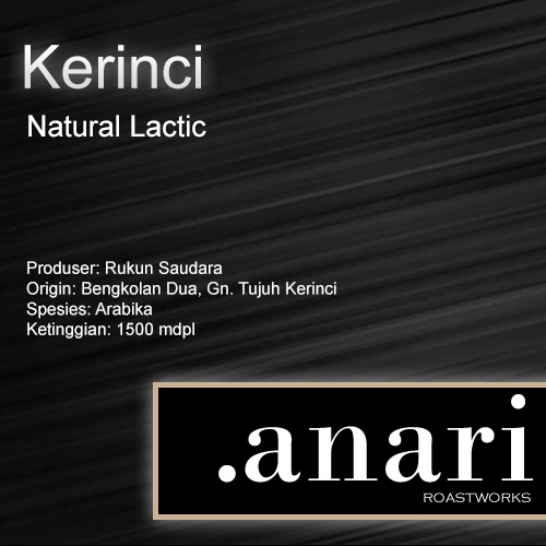 

Arabica Kerinci Natural Lactic Filter Roast Bean