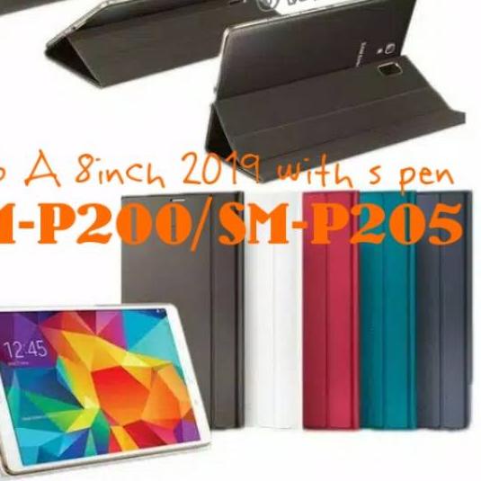 COD | KP8 | Samsung Galaxy Tab A 8.0 inch 2019 SM- P200 P205 with S Pen / Tab A8 Lite A 8 2022 10.5 inch SM-X200 X205 Flip cover book cover Sarung Tablet