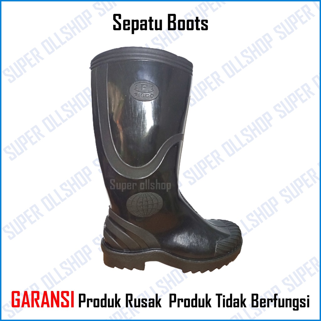 Sepatu Boots Berkebun Sawah Bangunan Anti Air Boot Kerja Proyek Spatu Bot Karet Anti Slip Boat Sapatu But Petani Bots Kebun Warna Hitam Murah