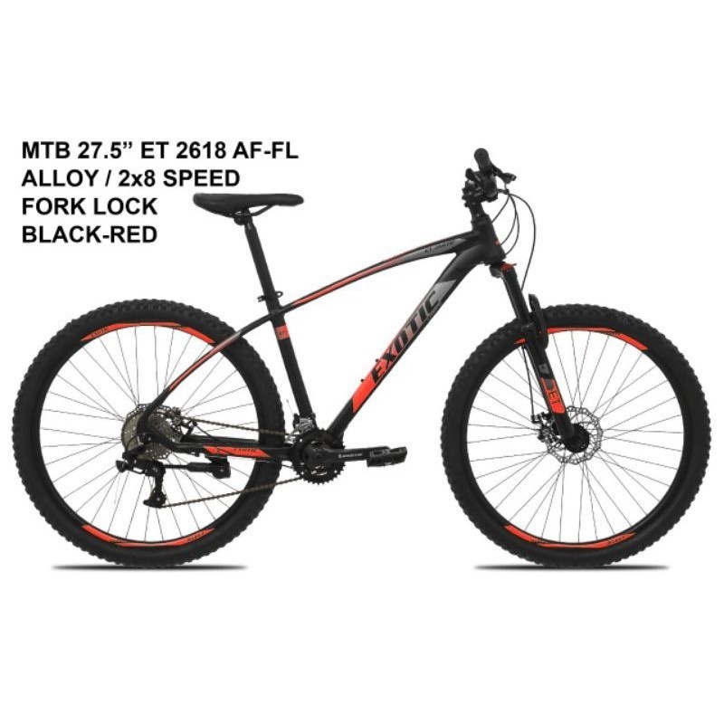 Sepeda MTB 27,5 Exotic ET 2618 AF FL Alloy sepeda gunung - GowesLaju