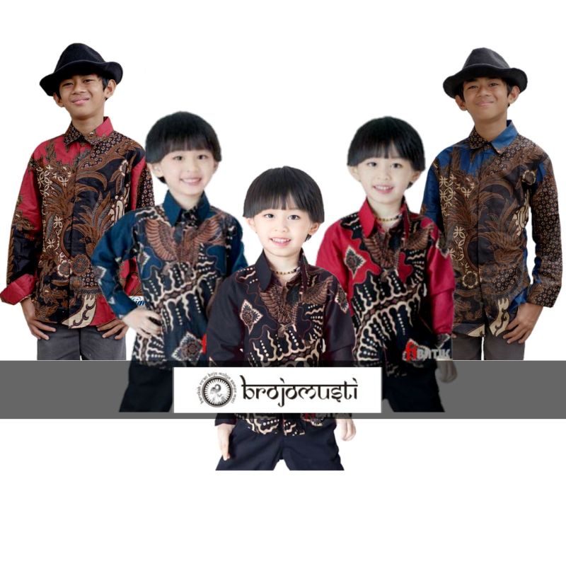 KEMEJA BATIK ANAK LAKI-LAKI LENGAN PANJANG UMUR 2-12TAHUN MOTIF TERBARU KAIN KATUN PRIMA HALUS DAN LEMBUT