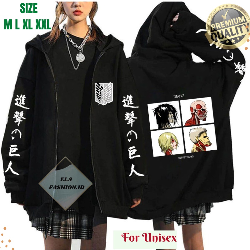 Jacket Resleting Zipper AOT Anime Attack On Titan Shingeki No Kyojin Eren Yeager
