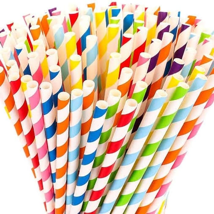 

Sedotan Kertas 25 pcs / Paper Straws / Perlengkapan dekorasi pesta (WARNA RANDOM)