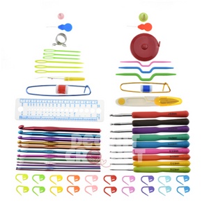 [DINO] Hakpen Rajut Alumunium + Dompet 63 pcs crochet hook set AR008