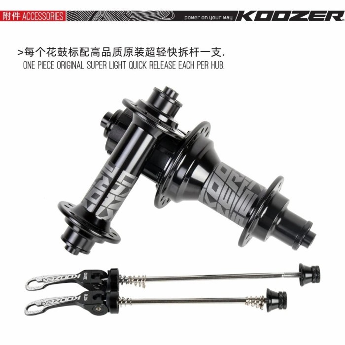 '+'+'+'+] Hub Freehub Koozer New RS 270 20/24 Hole 48 Klik untuk Road Bike-Black