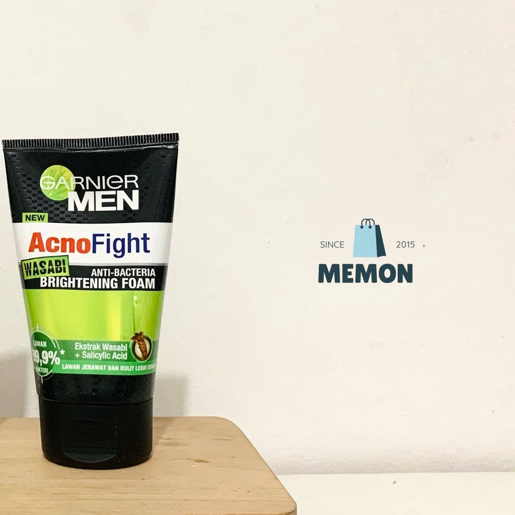 Garnier Men Acno Fight Anti-Acne Scrub In Foam Cleanser | Garnier Men Acno Fight Wasabi Brightening