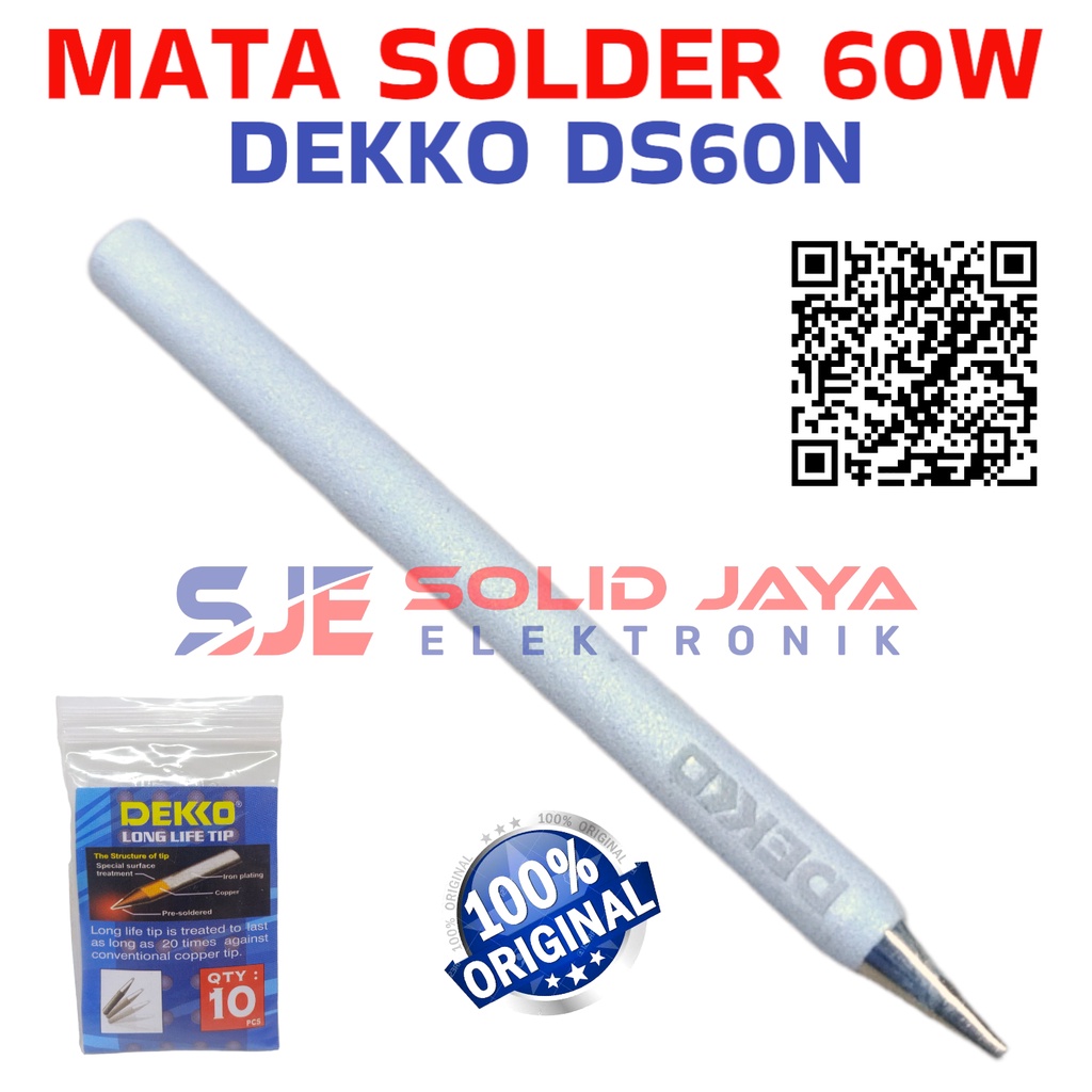 MATA SOLDER DEKKO 60W DS60N DS60 DSN 60 TIP PAKU SOLDERING PART DEKO 60 W WATT ASLI ORI ORIGINAL