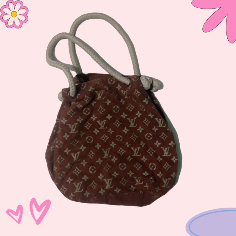 tas wanita preloved second bahan kanvas