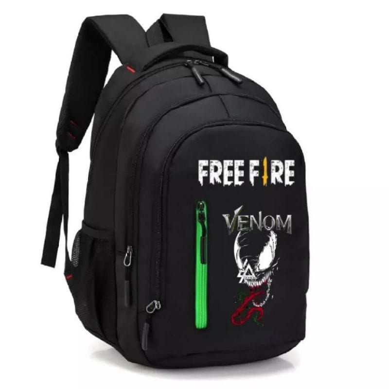 Tas Ransel Anak laki laki SD Karakter Free Fire Venom 2in1 - Tas + jam - Tas anak