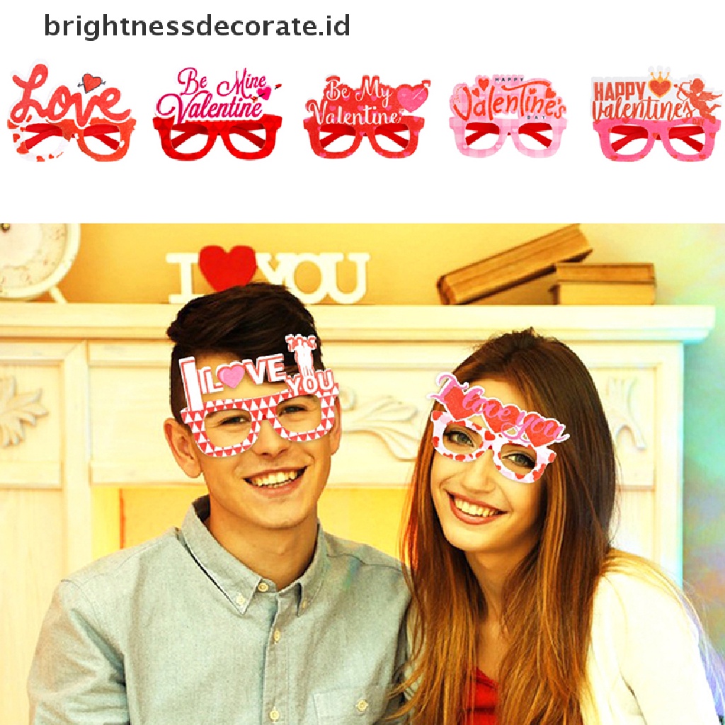 [Birth] 1pc 2023kacamata Valene Day Romantic Valene Eyeglasses Party Decor Fashion Sunglasses Lucu Prop Foto Booth [ID]