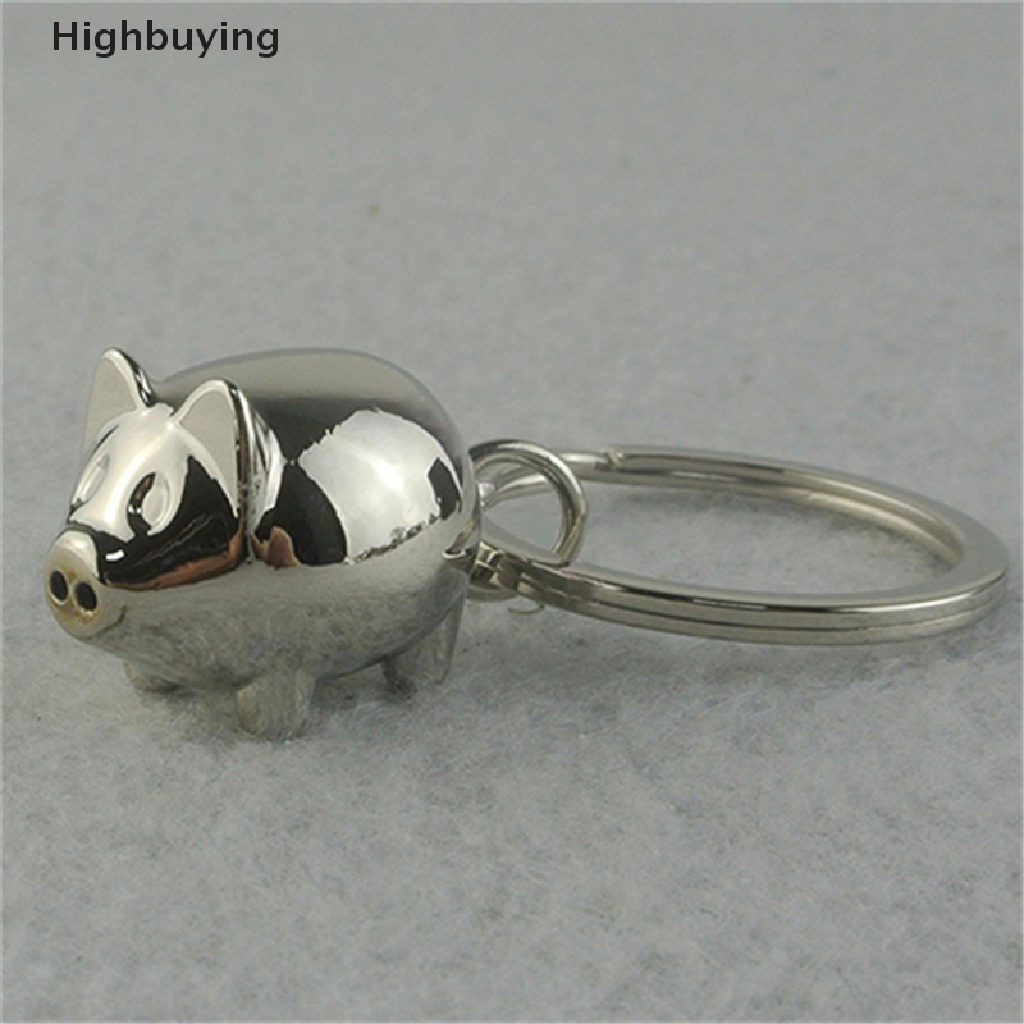 Hbid 1Pcs Indah Mini Babi Gantungan Kunci Keyfob Lucu Hadiah Cincin Pesona Dekorasi Glory