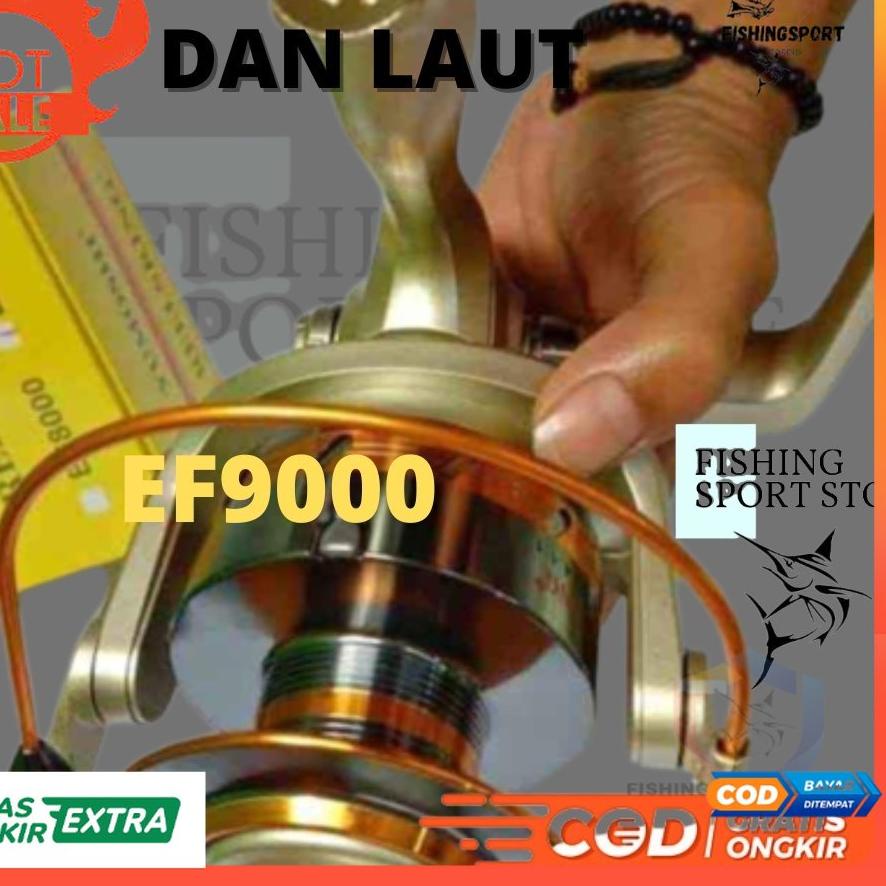 SNT149 Promo COD YUMOSHI REELSKING EF9000 Reel Pancing Spinning 12 Ball Bearing - Silver Kerekan Man
