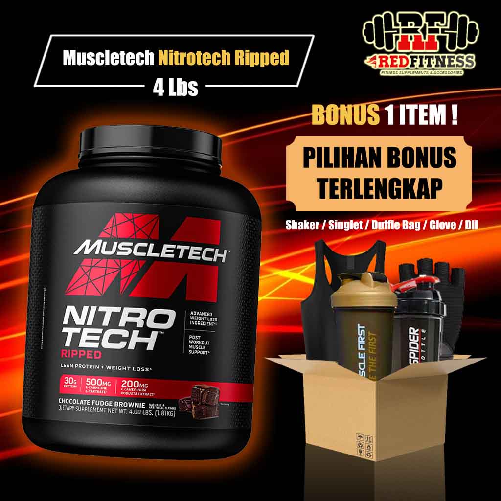 Muscletech Nitrotech Ripped 4 lbs / 4lbs / 4lb / 4 lb BPOM