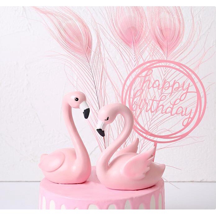 Topper Cake Flamingo / Topper Kue Flamingo/ Topper Kue Lucu dan Unik