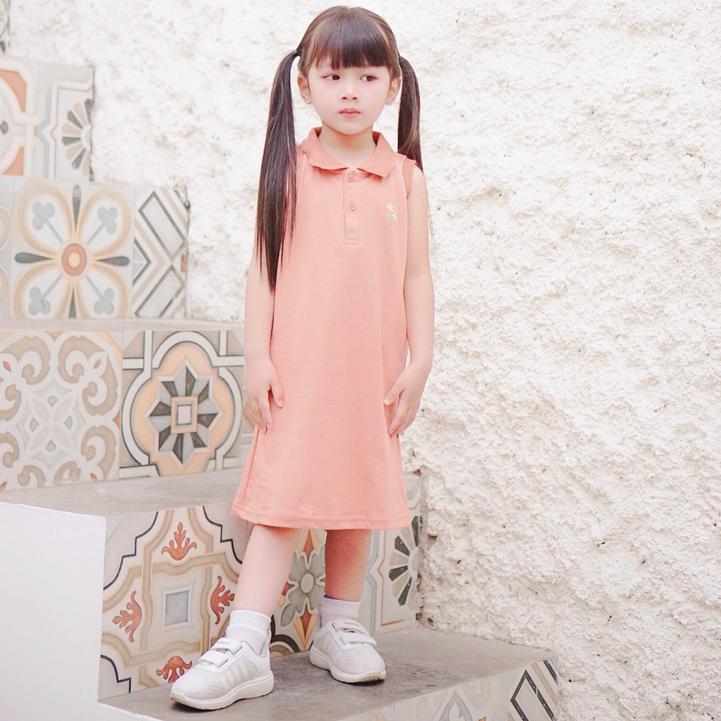 MD - Keola Basic Casual Polo Dress Katun Anak / Rok Anak - Flower Series