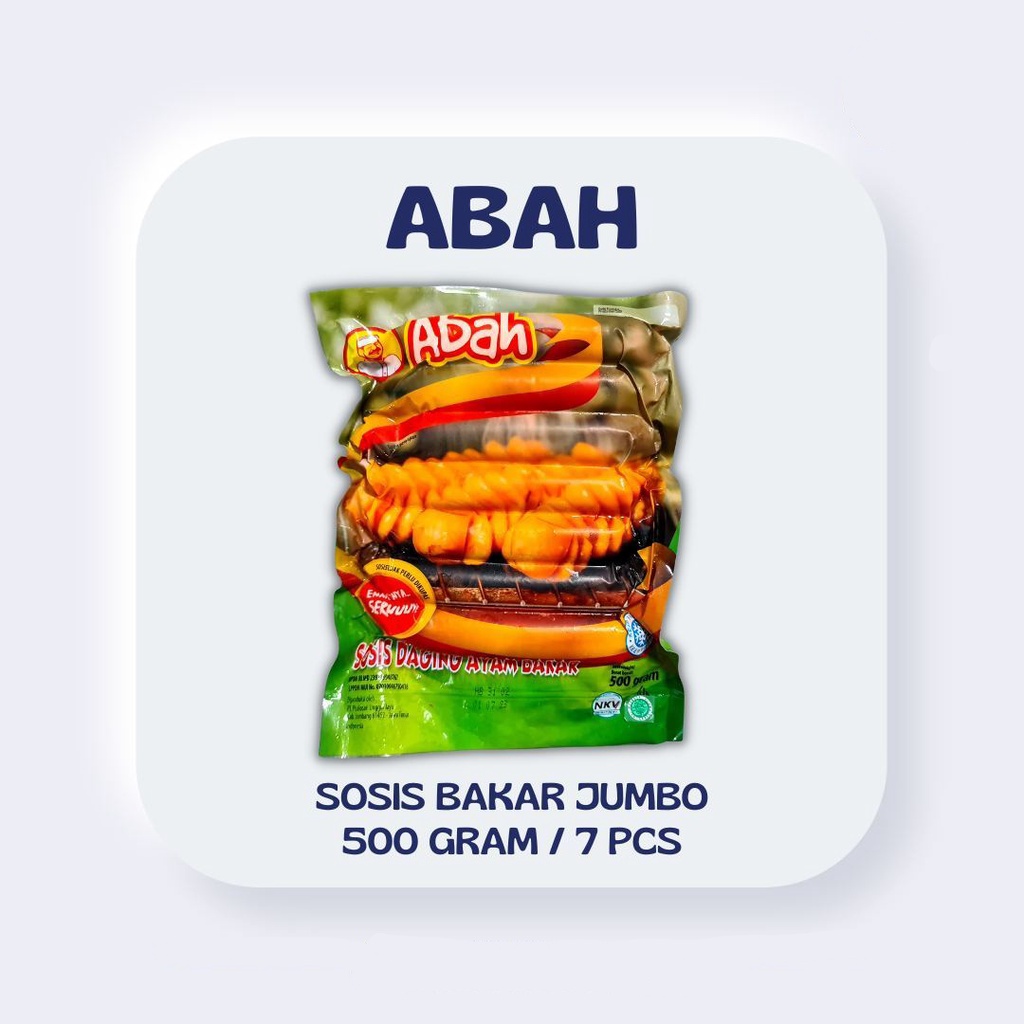 

ADDRIELLA Abah Sosis Bakar Jumbo 500gr/Isi 7pcs | Abah/Frozenfood/Frozenfood Murah