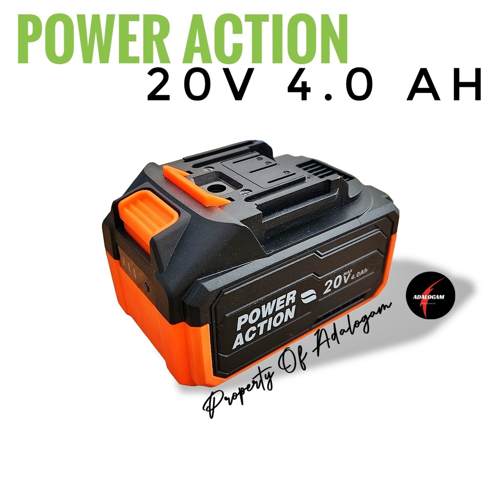 POWER ACTION Baterai Battery 20V 4.0 aH Cordless BP40