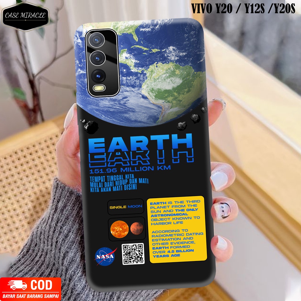 CM Case VIVO Y20 Y20S Y20SG Y12S  Softcase Lentur Warna Hitam Macaron Protector Lensa Kamera Kaca  [