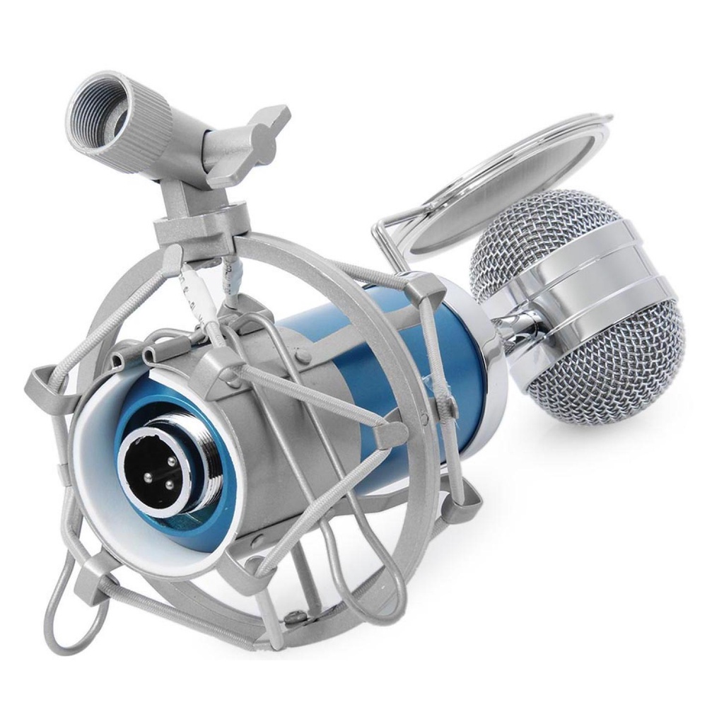 TaffSTUDIO Mikrofon Microphone MIC Kondenser dengan Shock Proof Mount - BM-8000