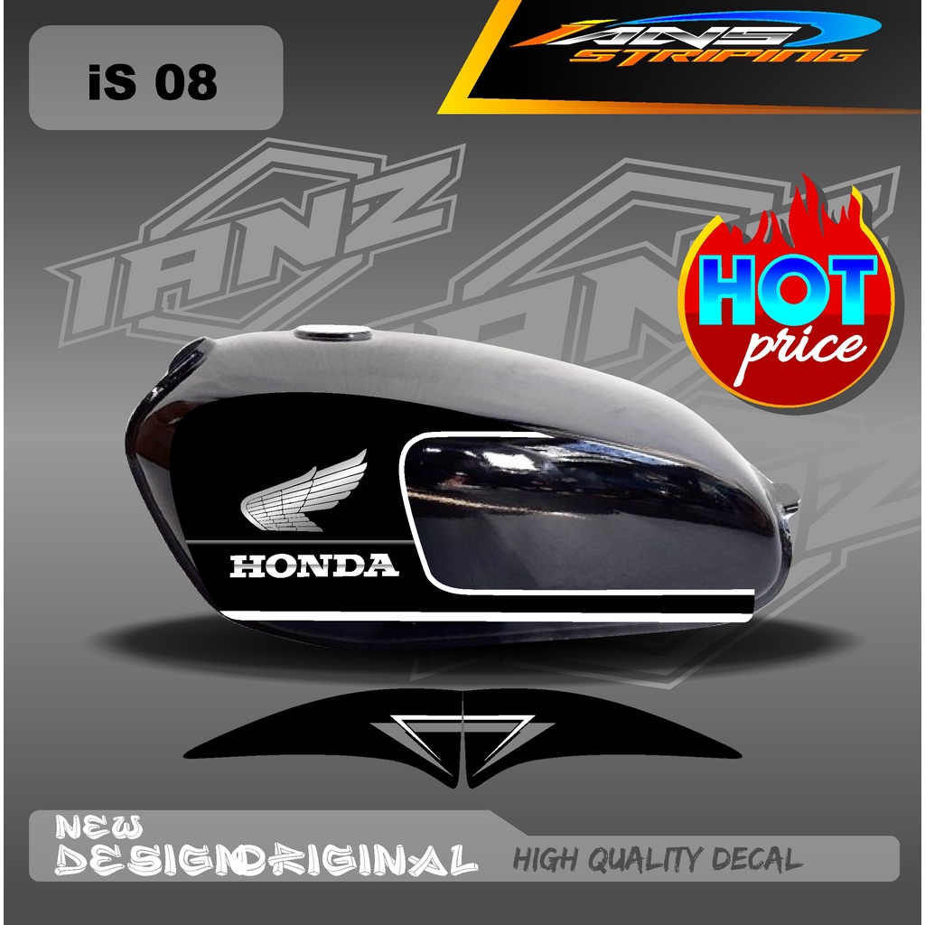 STIKER STRIPING CB 100 STANDART / STIKER CB 100 CUSTOM HOLOGRAM DAN NON HOLOGRAM IS08