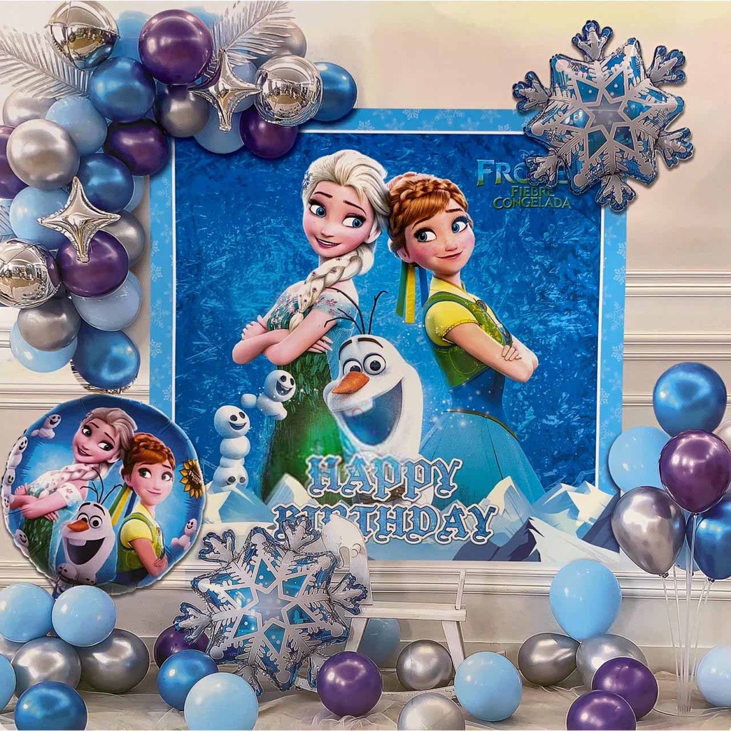 Dekorasi ulang tahun FROZEN anak  / dekorasi ultah/ Perlengkapan Ulang Tahun/  frozen