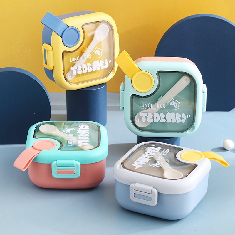 TOKO21GROSIR --  KOTAK MAKAN LUNCHBOX STAINLESS STEEL DINNERWARE FOR KIDS 750ML KODE 6126