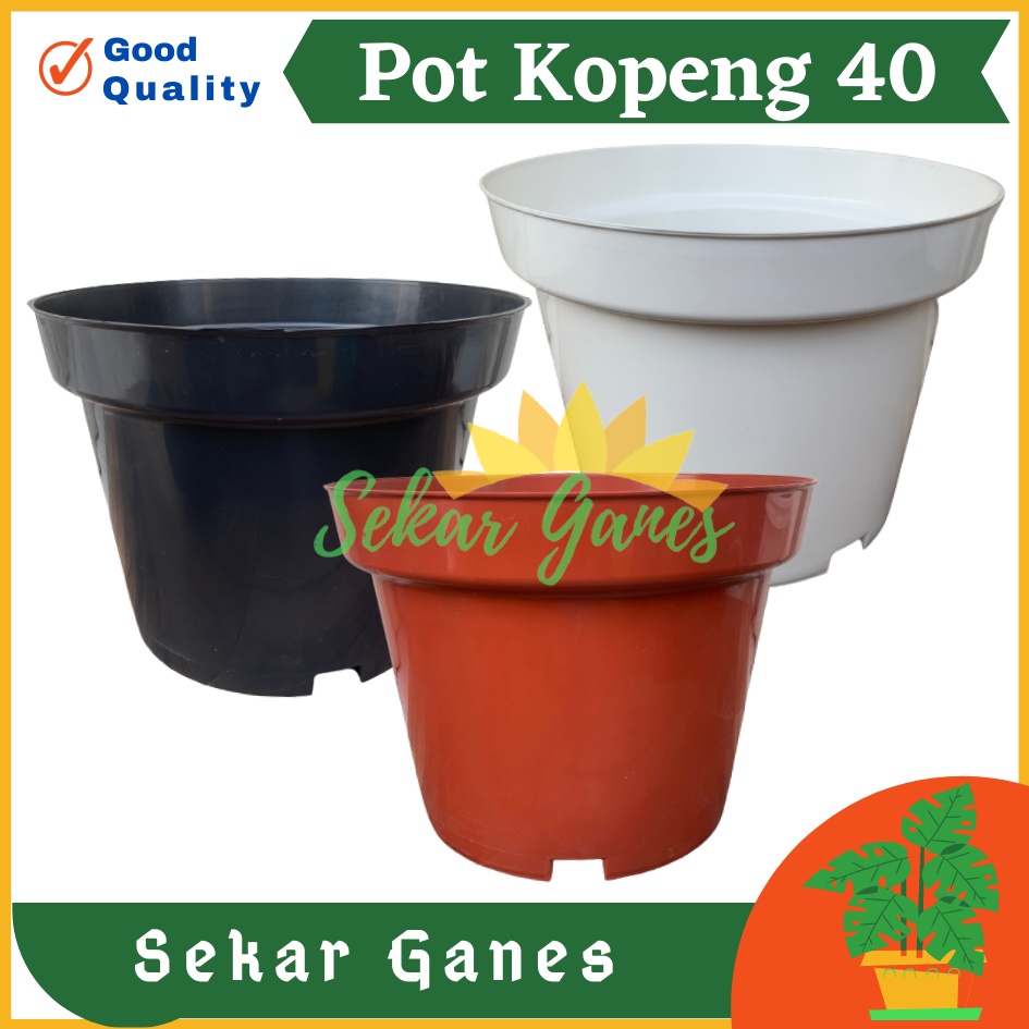 TERMURAH Pot Kopeng 40 Hitam Putih Coklat Besar Jumbo Plastik Ukuran 40cm 50cm 70 cm 100cm Pot Putih Pot Tanaman Pot Bunga