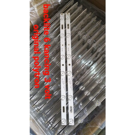 bl - backlite - lampu tv led - lampu led polytron 24inc - lampu led polytron 22inc - 24inc - 24 inc - 3volt 6 kancing - 6 kancing 3 volt - polytron  - original