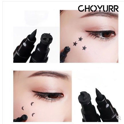 【COD】2 in 1 Eyeliner Stamp Eyeliner Dua Sisi Double Head Eyeliner Profesional Makeup Liquid Pencil Eyeliner 100% Original-CH