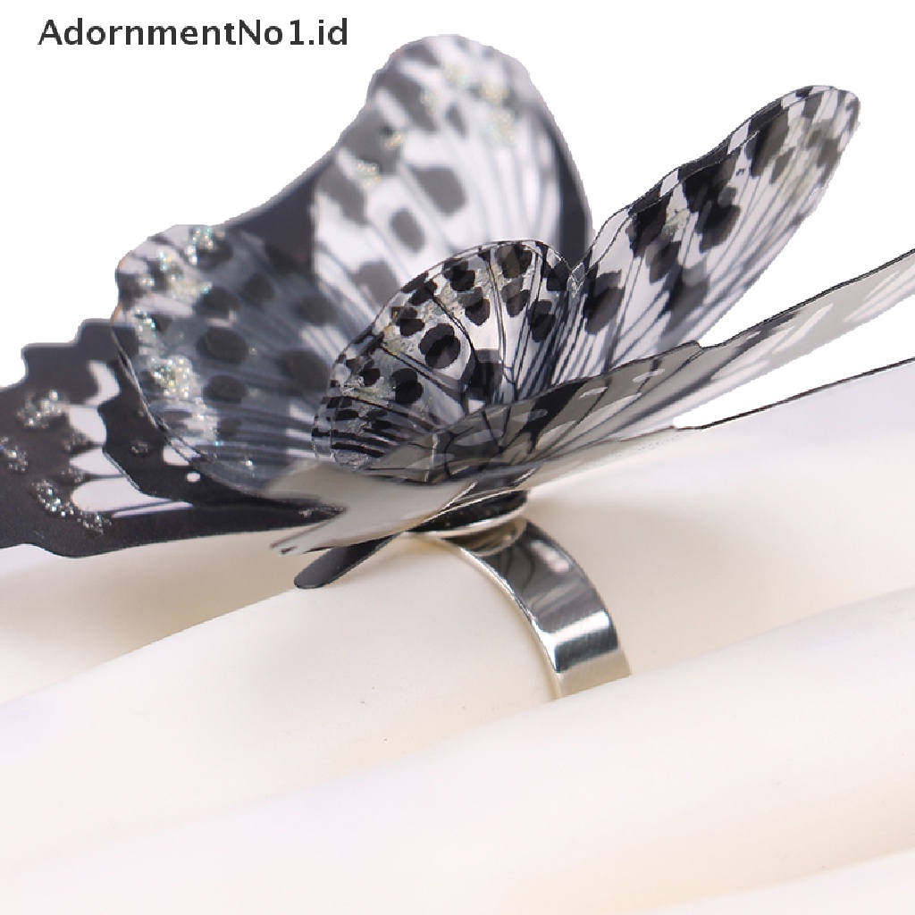 [AdornmentNo1] Punk Butterfly Cincin Hitam Melebih-Lebihkan Gothic Tiga Dimensi Vintage Finger Rings Butterfly Ring Untuk Wanita Perhiasan Aksesoris Hadiah [ID]