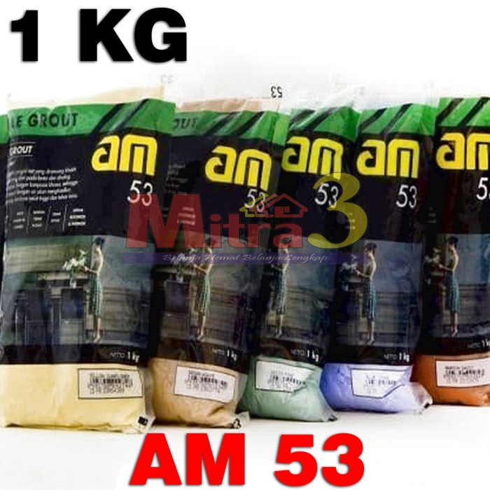 `````````] AM 53 Tile Grout 1 KG Semen Pengisi Nat Keramik Granit TileGrout Warna
