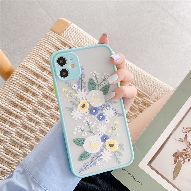 PRINTING HYBRID flower 3 case realme c21y c25y c1 c2