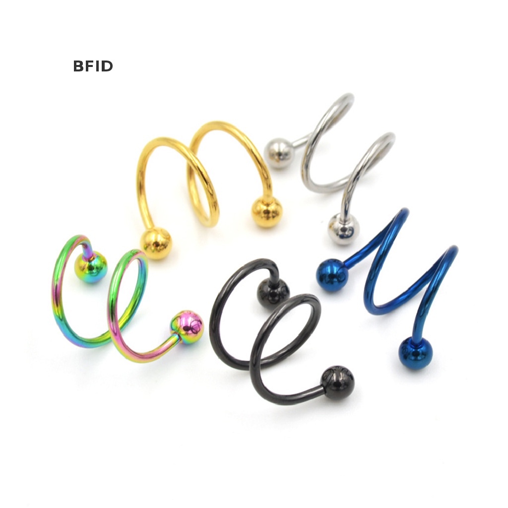 [BFID] Fashion Cincin Hidung Stainless Steel Twist Nose Lip Body Ear Stud Ring [ID]