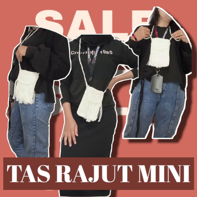 [ FREE TALI HOODIE ] TAS RAJUT MINI HANDMADE PREMIUM