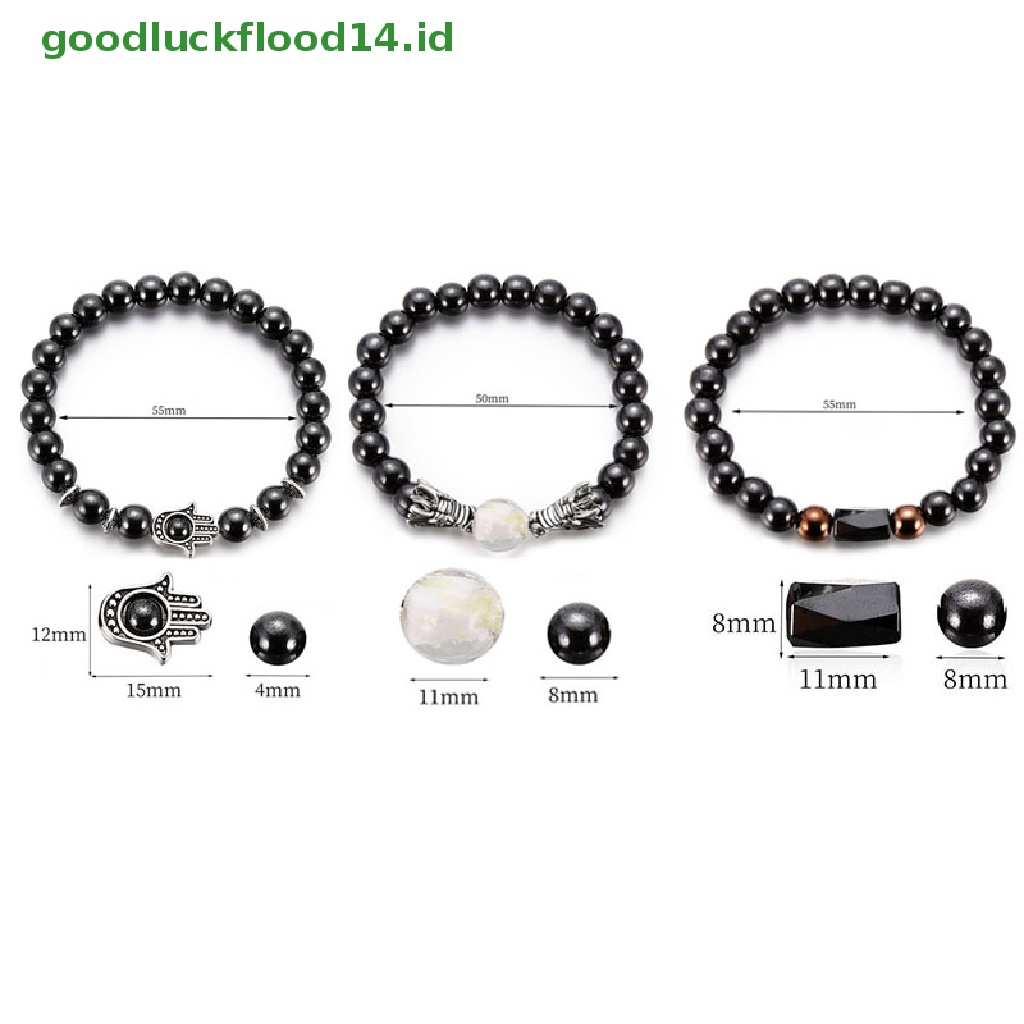 [GOOGFOUR] Mix Style Gelang Magnet Beads Batu Hematite Perawatan Kesehatan Pesona Perhiasan Hadiah [TOP]