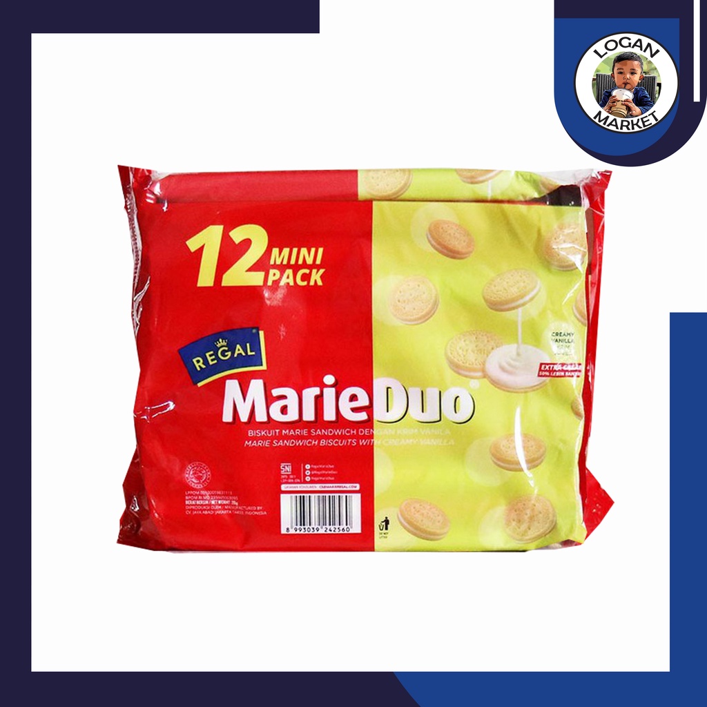 

Regal Biscuit Biskuit Marie Duo Vanilla Vanila Isi 12 Pcs Sachet 12Pcs