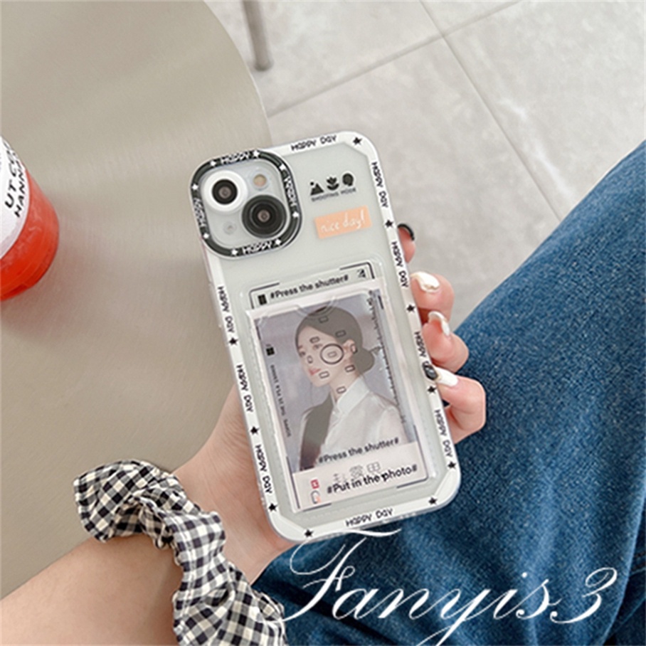 Redmi A1 Plus 10C 10A 10 9A 9C 9 9T Note 11s 10s 9s 11 10 9 8 Pro Poco X3 NFC X3Pro Mi 11 12 Lite 11T Pro Kesederhanaan Bergaya Card Holder Phone Case Clear TPU Soft Cover Pelindung