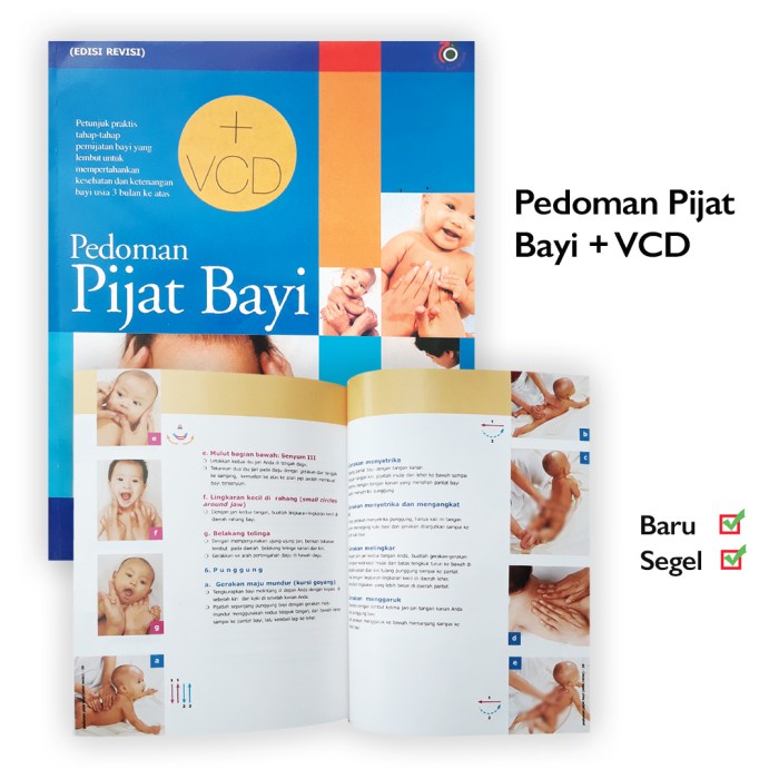 BUKU PANDUAN PEMIJATAN: PEDOMAN PIJAT BAYI + VCD PAKET DR UTAMI ROESLI