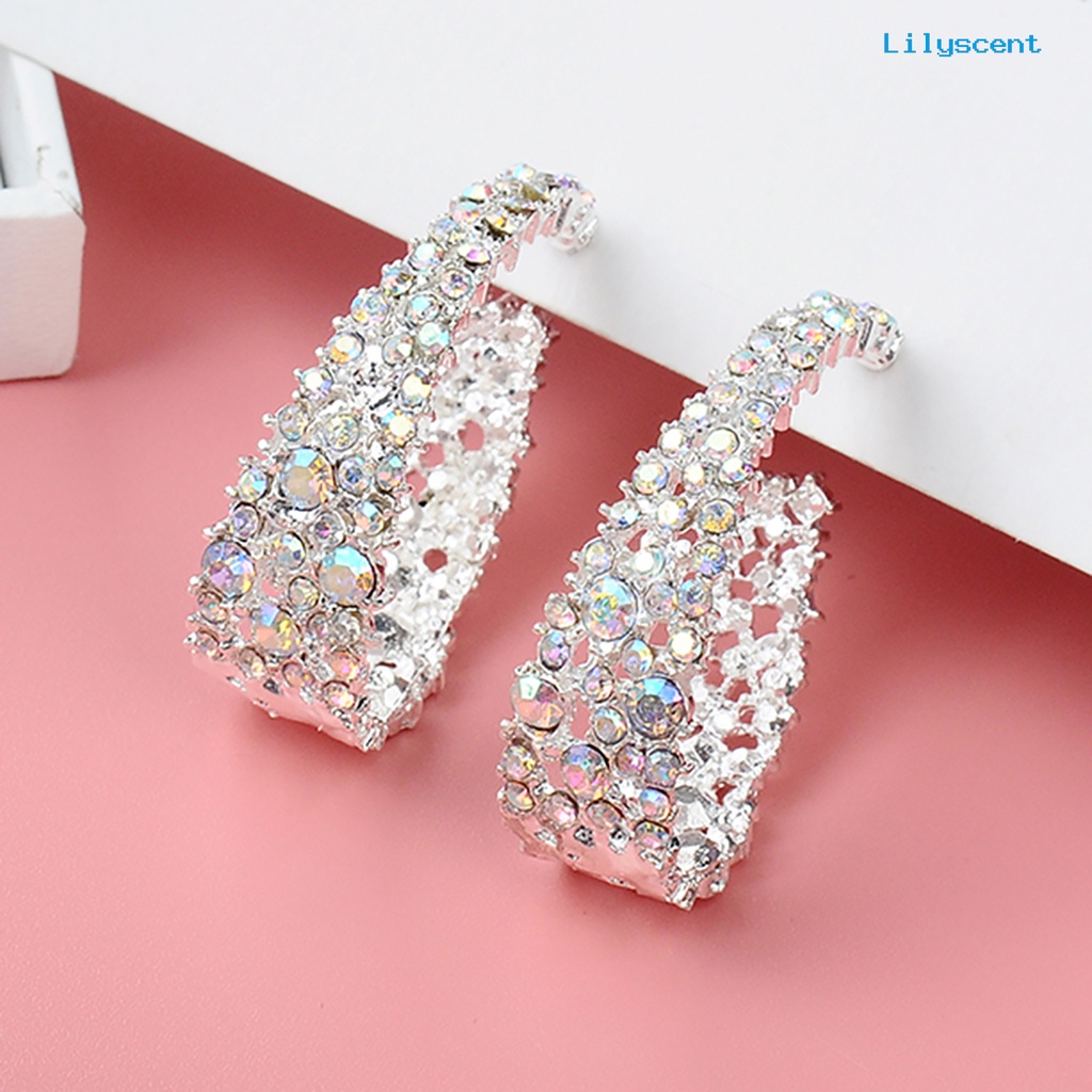 [LS] 1pasang Anting Menjuntai Ramah Kulit Ringan Portabel C Type Ear Studs Hadiah Perhiasan Untuk Rumah