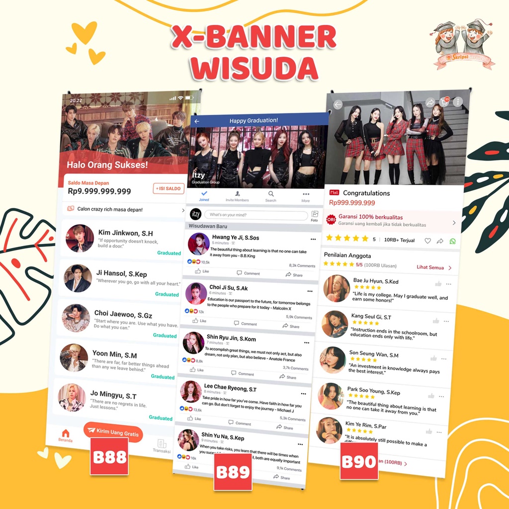 Cetak Banner Xbanner Wisuda, Banner Kelulusan Kelompok II