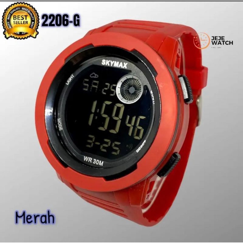 Jam tangan pria skymax 2206-G Digital FREE BOX